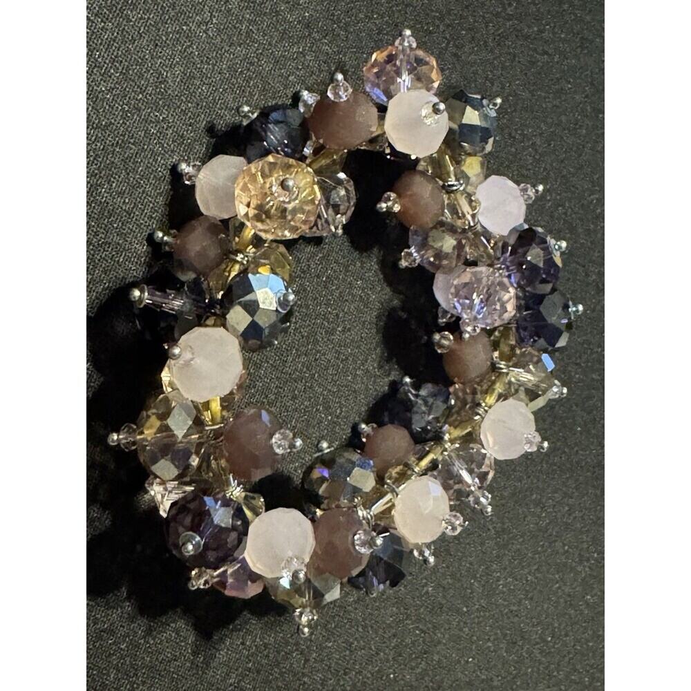 Vintage Multi Colored Glass Beaded Cha Cha Stretch Bracelet